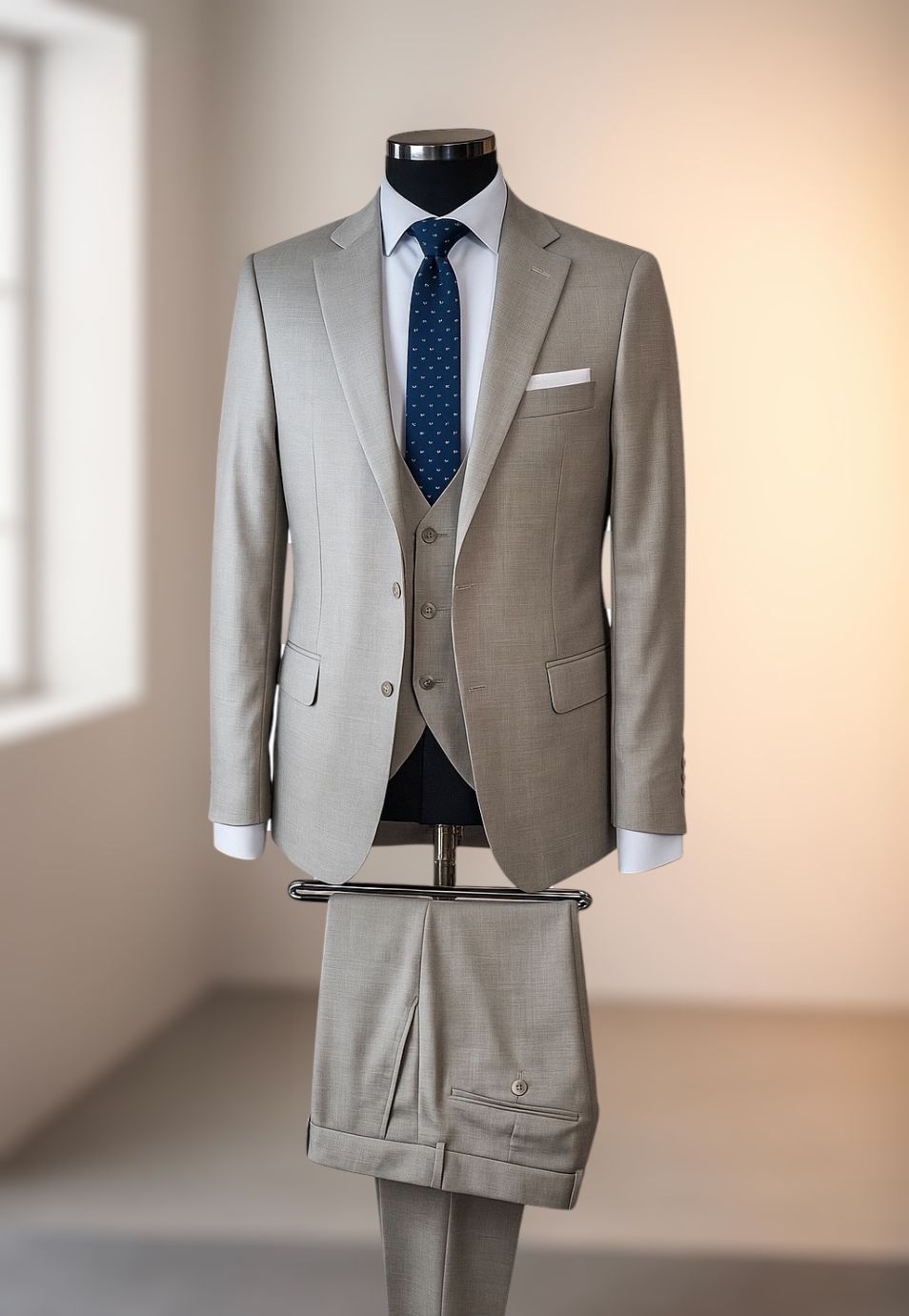 Costum Bej din trei piese - C2081